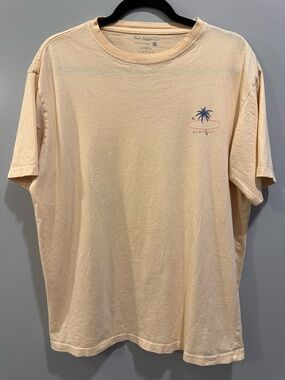 Fish Hippie Co Short Sleeve Logo Tee Size L Yellow